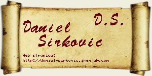 Daniel Sirković vizit kartica